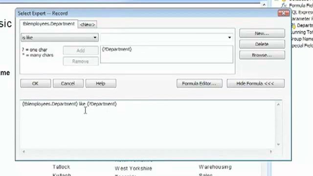 Crystal Reports Training Video - Using Wild Cards in Crystal 2008 смотреть онлайн