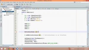 Addition of 2 number using Java Swing Part 4 Creating Anonymous Class of ActionListener