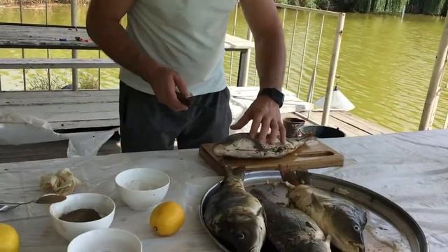 Жареный карп | на садже. Жареная рыба