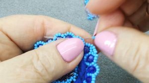 Объемная круглая Брошь из бисера и бусин рондель Мастер класс. Ч.3/3 изнанка #оформлениеизнанкиброш