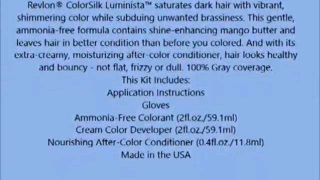 Revlon ColorSilk Luminista Vibrant Color for Dark Hair, Medium Brown 115 1 ea смотреть онлайн