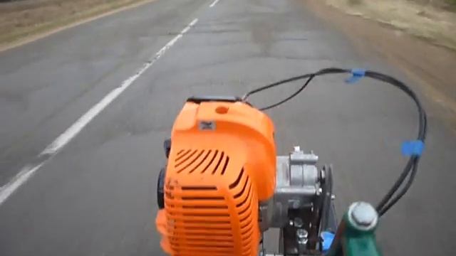 Самодельный мотопривод к инвалидной коляске.