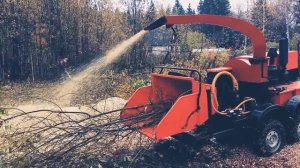 Расчистка участка и измельчение веток в мульчу.