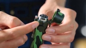 Зажигалка электронная Plazmate Survival / USB зажигалка с фонариком и компасом / подарок мужчине