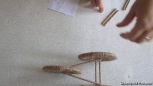 Декоративный велосипед.Поделки из шпагата своими руками.