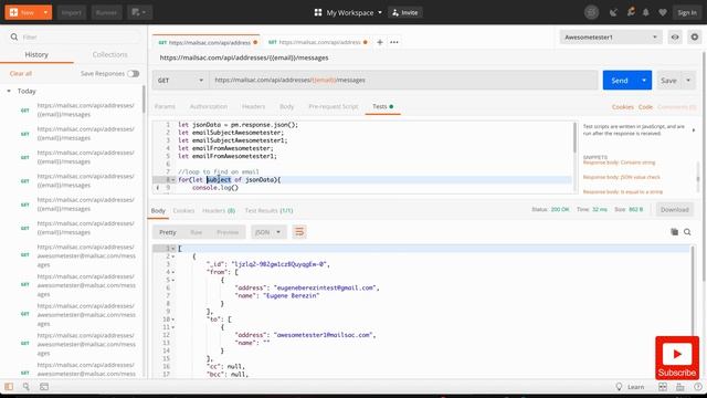 Postman environments and parameterized tests. Live coding.