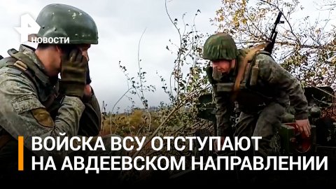 Артиллеристы бьют по отступающим боевикам на авдеевском направлении / РЕН Новости