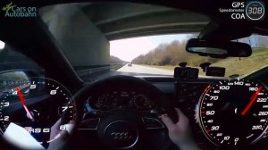 RS6 vs RS3 на автобане POV