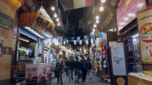 【4K】?? Virtual Walking Tour ? Damascus - SYRIA 2020 ? Al-Hamidiyah Souq Market ? Street Sounds دمشق смотреть онлайн