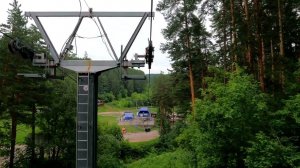 Спуск на канатной дороге с горы Церковка, курорт Белокуриха июнь 2024г.