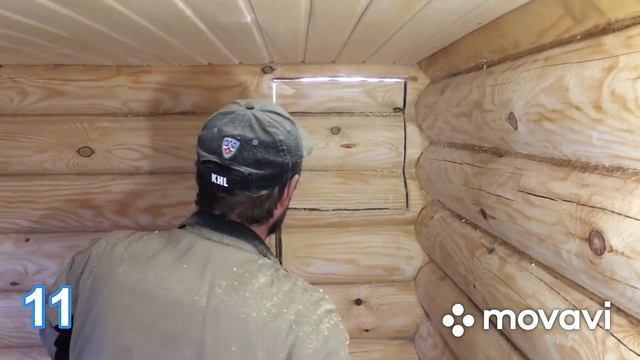 Моя баня из бревна 24 Монтаж трубы в парной, дымоход для печи, дымоход для бани #баня 14.05.2020г.