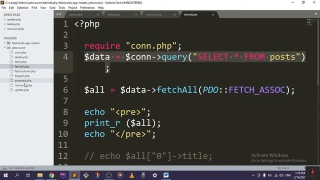65 - Getting RowCount - Complete PHP Course