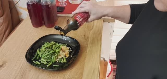 стручковая фасоль с булгуром