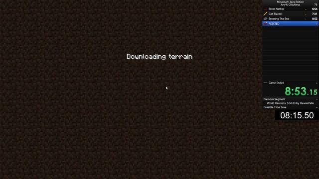 Minecraft: Java Edition Any% Set Seed Glitchless in 16:05.88 RTA 15:51.15 IGT смотреть онлайн