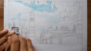 How to Draw Big Ben Step by Step Easy ? Big Ben Tower London ? Clock Tower Drawing