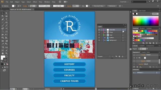 Урок 84. Изучение панели Layers в Adobe Illustrator. Полный курс обучение с нуля смотреть онлайн