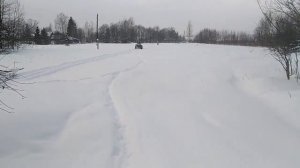 ЗиД Бархан на пневмо колёсах по снегу ))