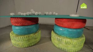 Как сделать стол из ярких покрышек. Оригинальная идея для вашей дачи СВОИМИ РУКАМИ быстро и просто