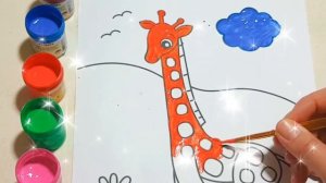 Жираф Раскраска Жираф Для детей и малышей БубуБульки