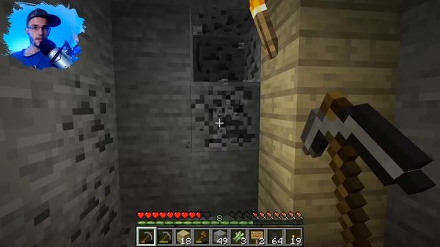 Майнкрафт ЛетсПлей #3 - МОЯ ПЕРВАЯ ПЕЩЕРА! | Выживание в Майнкрафт без модов