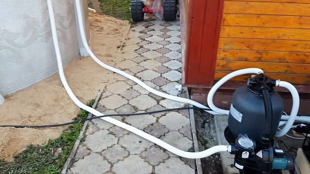 Бассейн с Подогревом на даче. Каркасный Морозоустойчивый Бассейн с нагревателем воды!