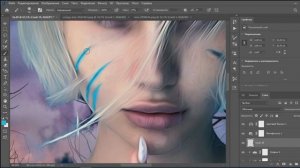 Speed Art художественная обработка Photoshop,луна и лесная магия