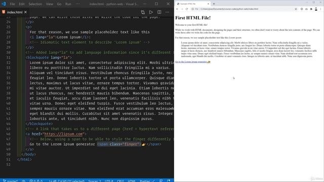 04 - Page Structure With HTML - 003 A Full Example HTML And CSS