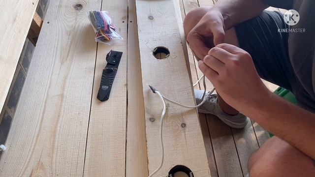 Люстра в беседку своими руками! Из отходов со стройки! смотреть онлайн