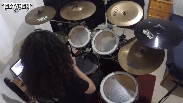 TESTAMENT - PRACTICE WHAT YOU PREACH drumcover (GoPro) [Moises AI app]