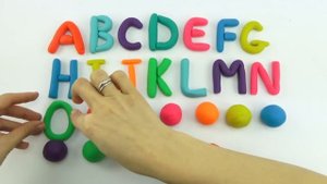 Английский алфавит для детей, лепим все буквы из пластилина