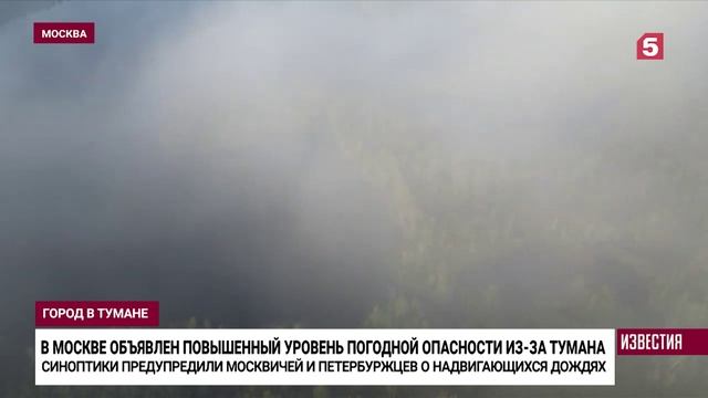 Густой туман спустился на Москву и Петербург Новости Москвы.