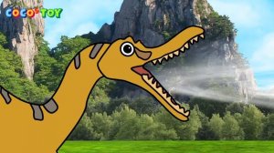 Big adventure of 5 little dinosaurs #39ㅣdinosaurs animation for kidsㅣCoCosToy
