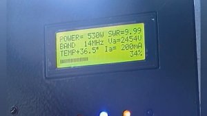 Блок индикации на PIC16F877 & LCD2004 в КВ усилителе мощности на ГУ-81.