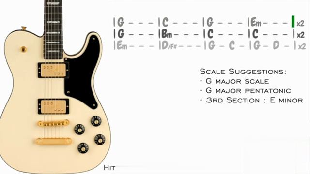 Smooth Ballad Rock in G major _ Guitar Backing Track