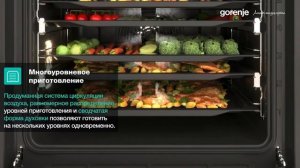 Духовой шкаф Gorenje OptiBake. Многоуровневое приготовление и просторная духовка BigSpace.