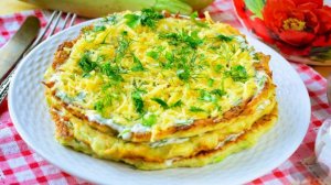 Закуска, соответствующая празднику.
ЗАКУСОЧНЫЙ ТОРТ ИЗ КАБАЧКОВ И КАПУСТЫ