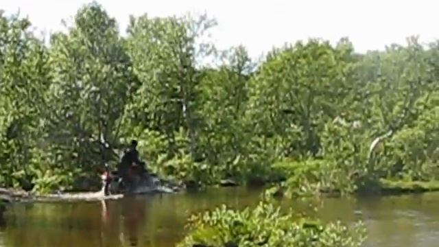 Honda Shadow VT750C брод на полуострове Рыбачий смотреть онлайн