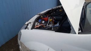 Пневмосигнал на Ларгус (открытый капот)