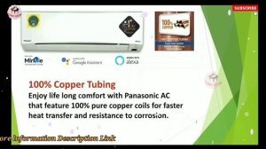 Panasonic || 1Ton 3 Star Wi-Fi Twin || Cool Inverter Split AC || by Amazon