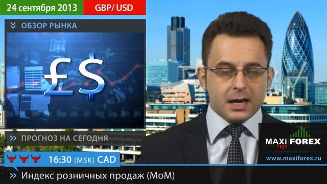 24.09.13 - Прогноз курсов валют. Евро, Доллар, Фунт. MaxiForex смотреть онлайн