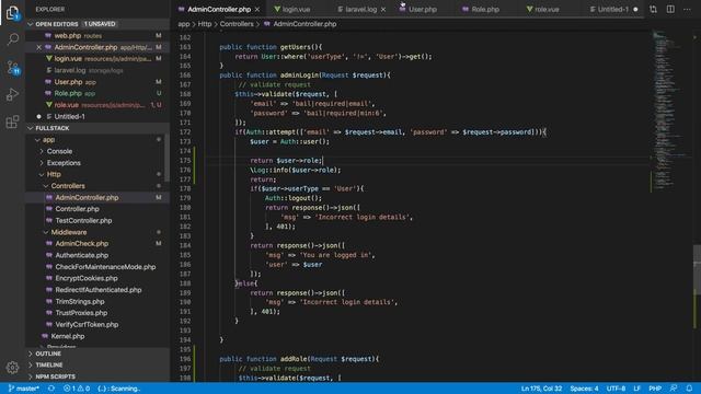 Fixing the current admin panel | Laravel ACL | Full Stack Laravel Vue Development | Part 26