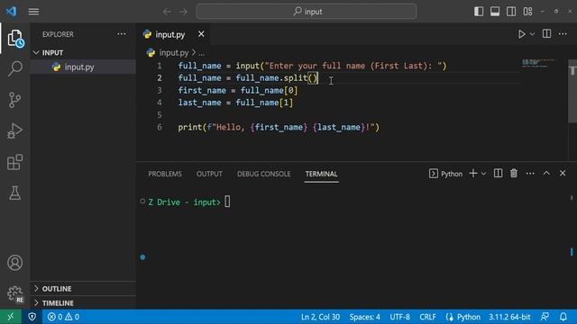 2023 Python - User Input ?