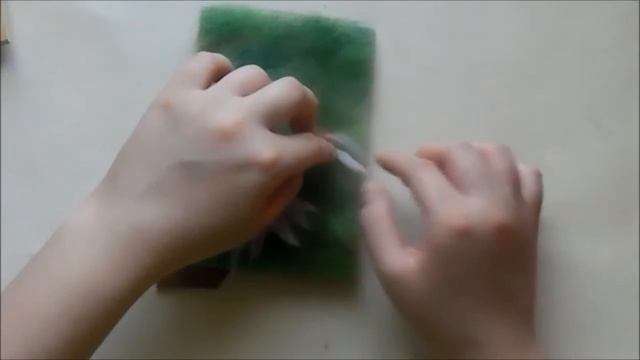 Шерстяная живопись. Цветочная миниатюра