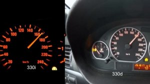 BMW E46 330i vs BMW E46 330d Acceleration Test