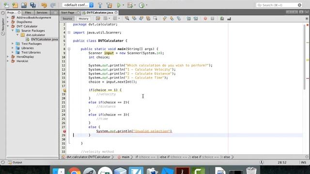 Velocity Calculator Using Methods in Java смотреть онлайн