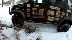 Пробная покатуха на УАЗ Патриот на военных мостах