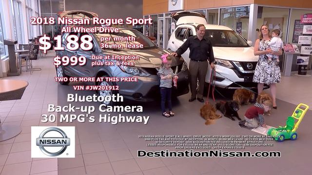 2018 Nissan Rogue Sport AWD | $188/mo | $999 Down | June 2018 Lease Special | Destination Nissan смотреть онлайн