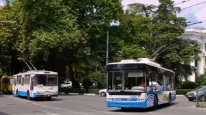Чёткие троллейбусы Крыма и Skoda и Богдан и тролза