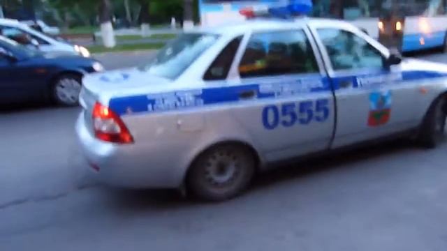 ДПС остановили автопробег на Ленинском проспекте в Барнауле