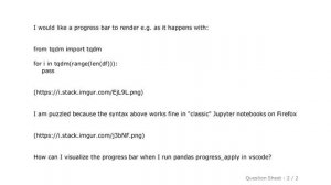 Pandas : How can I get a tqdm progress_apply bar in VS Code notebooks?